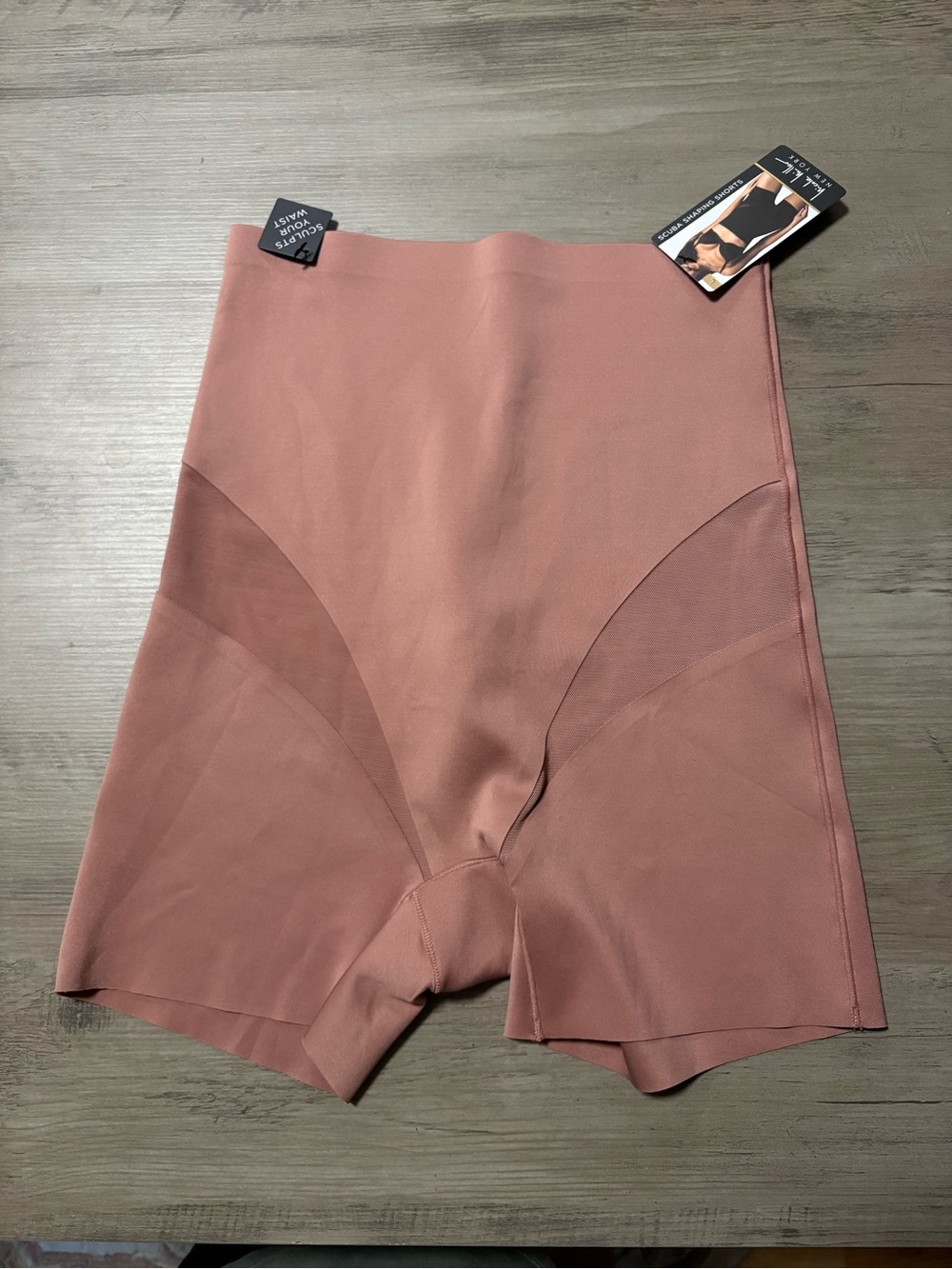 Seamless High-Waist Shaping Shorts — Dusty Rose size large